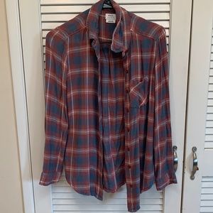 Women’s RVCA Red and Blue Flannel